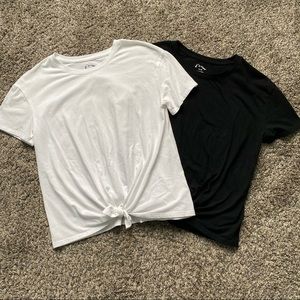 Target back and white front tie basic tee